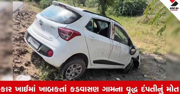 માંડલ પાસે સર્જાયો ગોઝારો અકસ્માત: માલણપુર નજીક કાર પલટી ખાતા કડવાસણના વૃદ્ધ દંપતીનું મોત