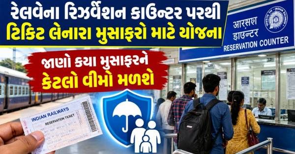 સુરત સહિત દેશભરમાં ટ્રેન મુસાફરો માટે ખુશખબર, માત્ર 45 પૈસાના ખર્ચે મળશે 10 લાખ રૂપિયા સુધીનો વીમો