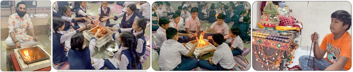 હોટલના ફૂડ સ્વાહા, મોબાઈલ સ્વાહા અને સોશિયલ મીડિયા સ્વાહા, રાજકોટની આ સ્કૂલના બાળકોએ નવરાત્રીમાં કર્યું અજબ અનુષ્ઠાન