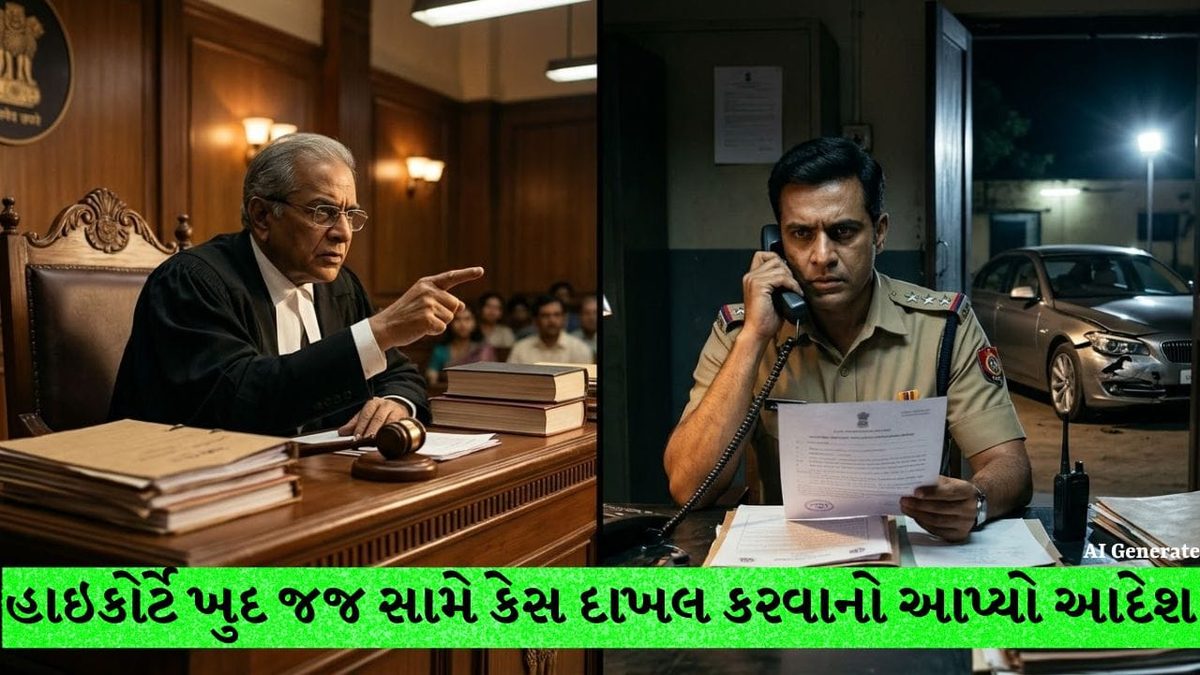 હાઇકોર્ટનો મોટો આદેશ, જજના સગીર પુત્રની મર્સિડીઝની ટક્કરથી આધેડના મોત મામલે ખુદ જજ સામે જ કેસ નોંધવા મંજૂરી