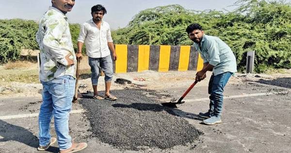 થરાદમાં કરોડોના ખર્ચે બનેલા નેશનલ હાઈવે પર ફરી થીગડાં મારવાની નોબત, તંત્રની કામગીરી સામે સવાલો