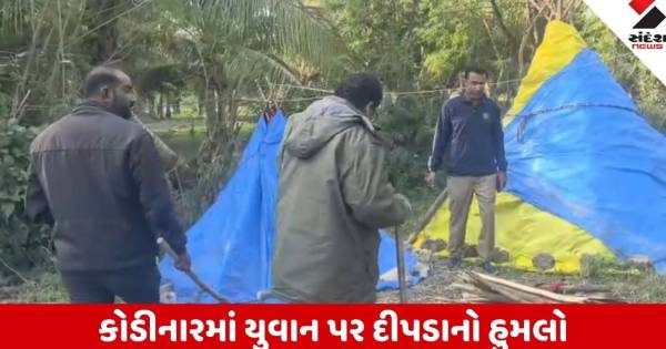 કોડીનારની વાડીમાં સૂતેલા શ્રમિક પર દીપડાનો હુમલો, મહારાષ્ટ્રથી આવેલા યુવાને હિંમત દાખવી જીવ બચાવ્યો