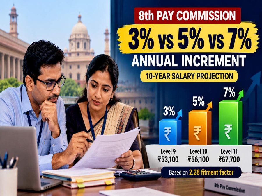 8th Pay Commission: લેવલ 9થી 11 ના કર્મચારીઓની સેલેરીમાં થશે મોટો વધારો, જાણી લો આંકડા