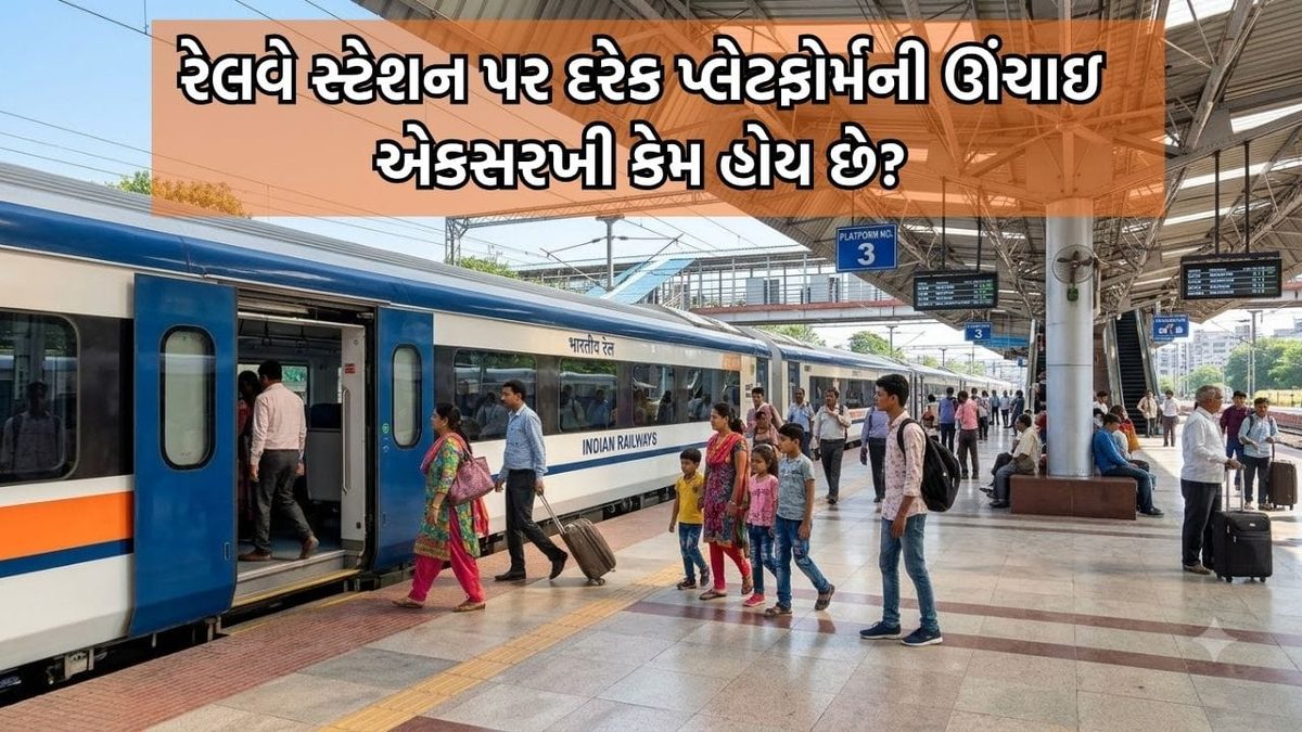 રેલવે સ્ટેશન પર પ્લેટફોર્મની ઊંચાઈ એકસરખી કેમ રાખવામાં આવે છે? જાણો આ રસપ્રદ કારણ