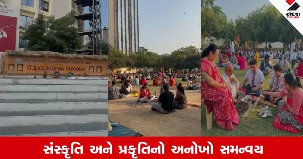 અમદાવાદની D.A.V. સ્કૂલમાં ભવ્ય એકાવન કુંડી યજ્ઞ-હવન, 51 ઔષધીય વનસ્પતિઓથી મહેકી ઉઠી શાળા