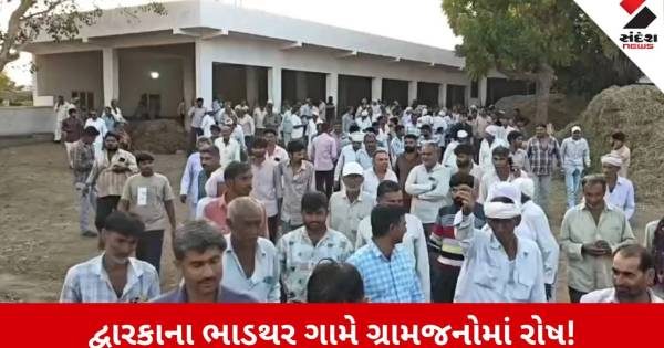 દ્વારકાના ભાડથર ગામે ખાનગી વીજ કંપની સામે ગ્રામજનોનો આક્રોશ, ગૌચર બચાવવા મોરચો ખોલ્યો