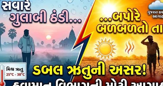 ગુજરાતમાં ચોમાસાની વિદાય બાદ બેવડી ઋતુની શરૂઆત: સવારે ગુલાબી ઠંડી અને બપોરે આકરા તાપથી જનજીવન પ્રભાવિત