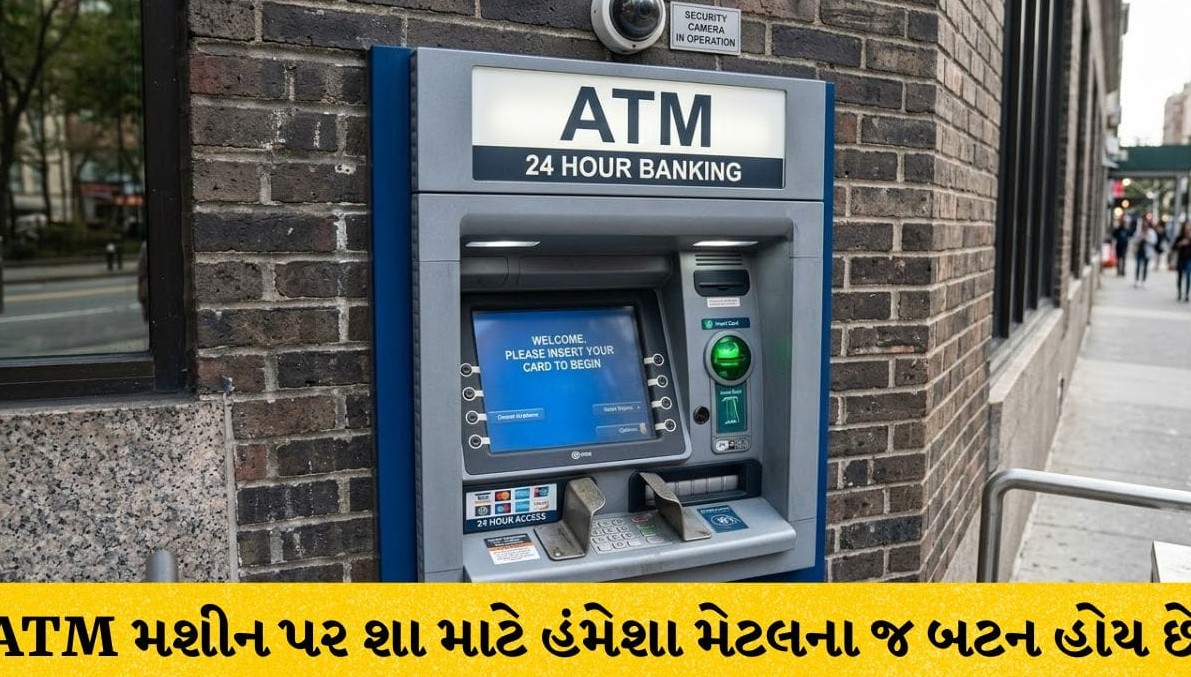 એટીએમ મશીનમાં હંમેશા ધાતુના જ બટન કેમ હોય છે? જાણો સાયબર સુરક્ષાનું મોટું વૈજ્ઞાનિક કારણ