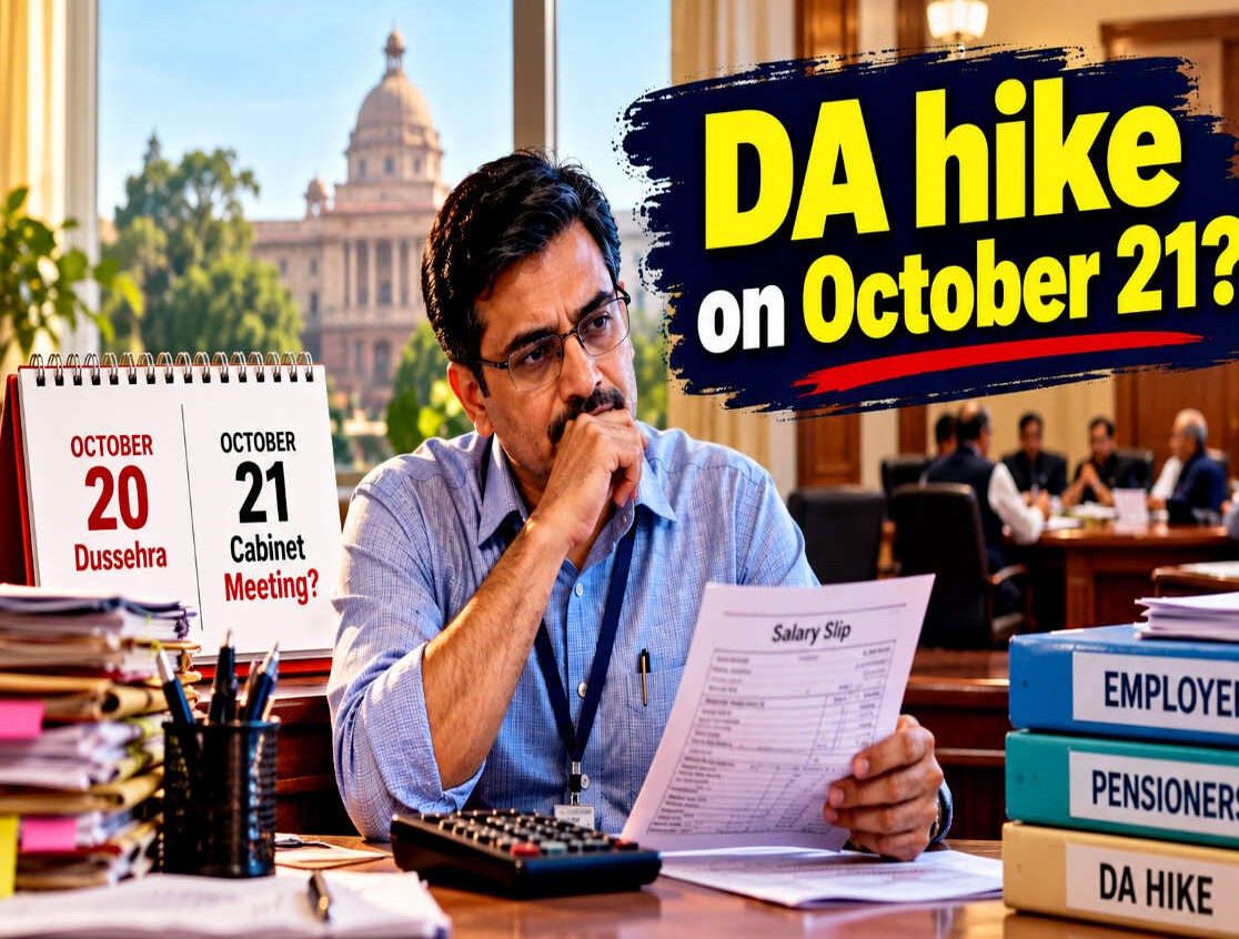 કેન્દ્રીય કર્મચારીઓના મોંઘવારી ભથ્થામાં વધારાની જાહેરાત ટૂંક સમયમાં સંભવ