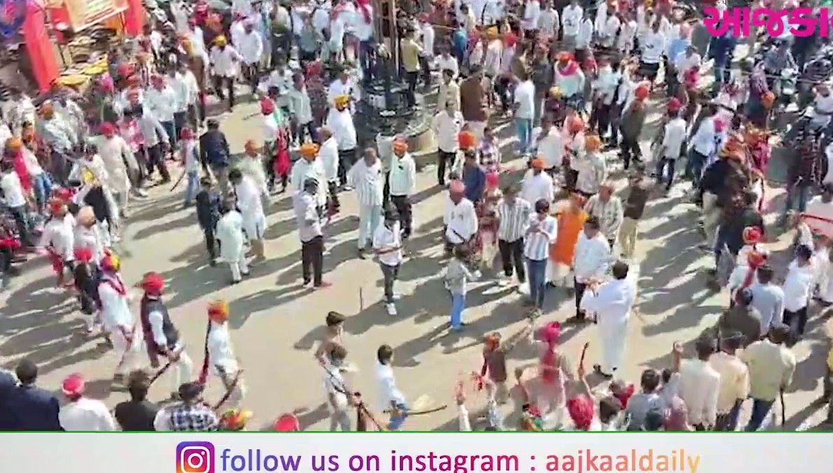 જામખંભાળિયામાં વિજયા दशमी પર્વે રાજપૂત સમાજ દ્વારા શસ્ત્રપૂજન અને ભવ્ય શસ્ત્ર રેલીનું આયોજન